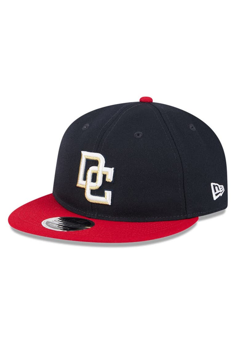 Men's New Era Navy/Red Washington Nationals Baseball Hall of Fame Retro Crown 9FIFTY Adjustable Hat, Alternate, color, Navy