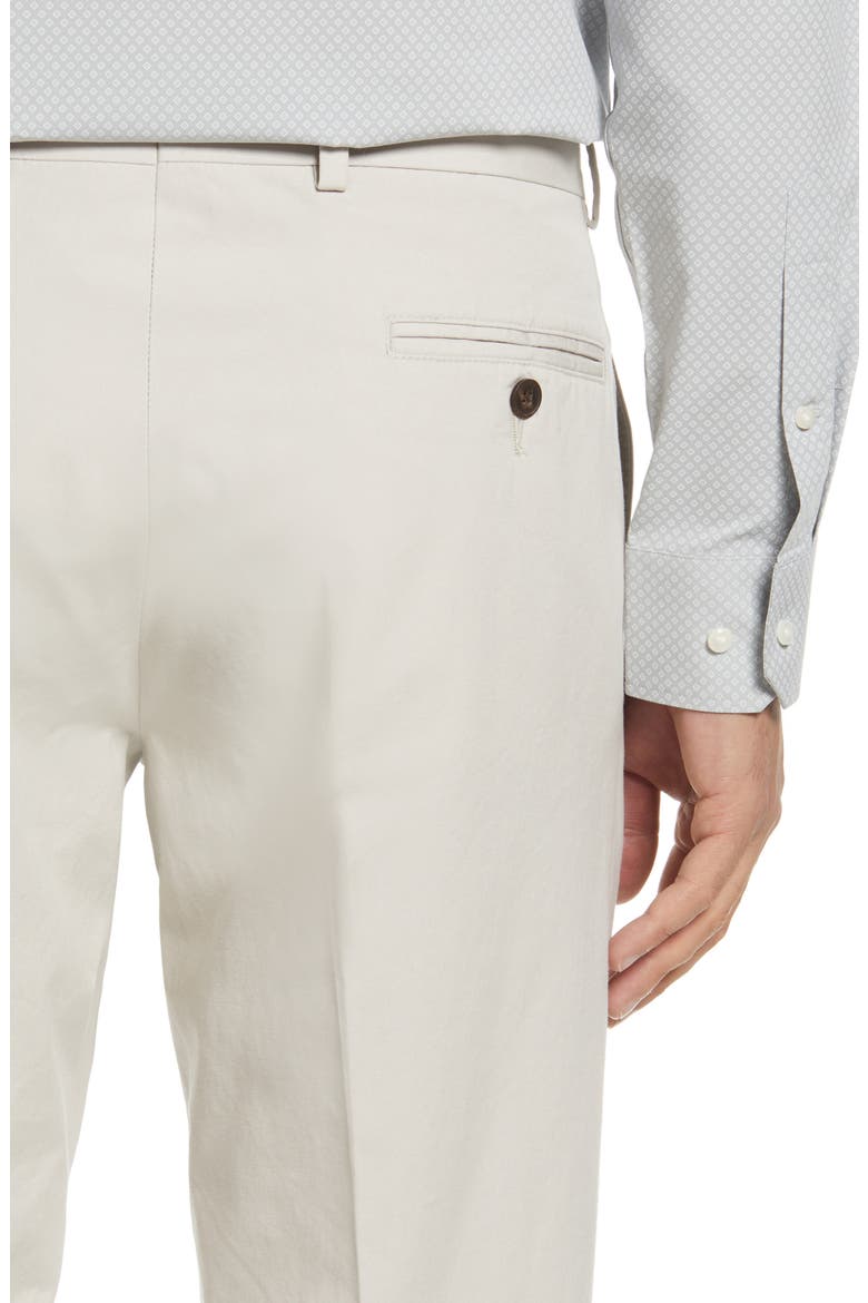 Charleston Khakis Flat Front Cotton Poplin Dress Pants, Alternate, color, STONE