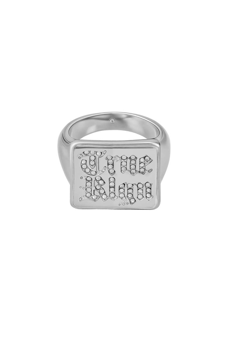 Logo square ring, Alternate, color, silvertone