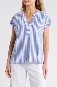 Tommy Bahama Frond Harbor Stripe Seersucker Top