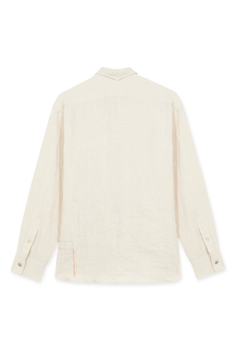 Luke Sahariana Linen Shirt, Alternate, color, STONE