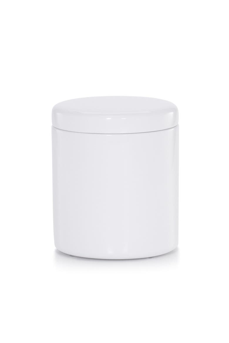 Domus White Gloss Canister, Main, color, WHITE