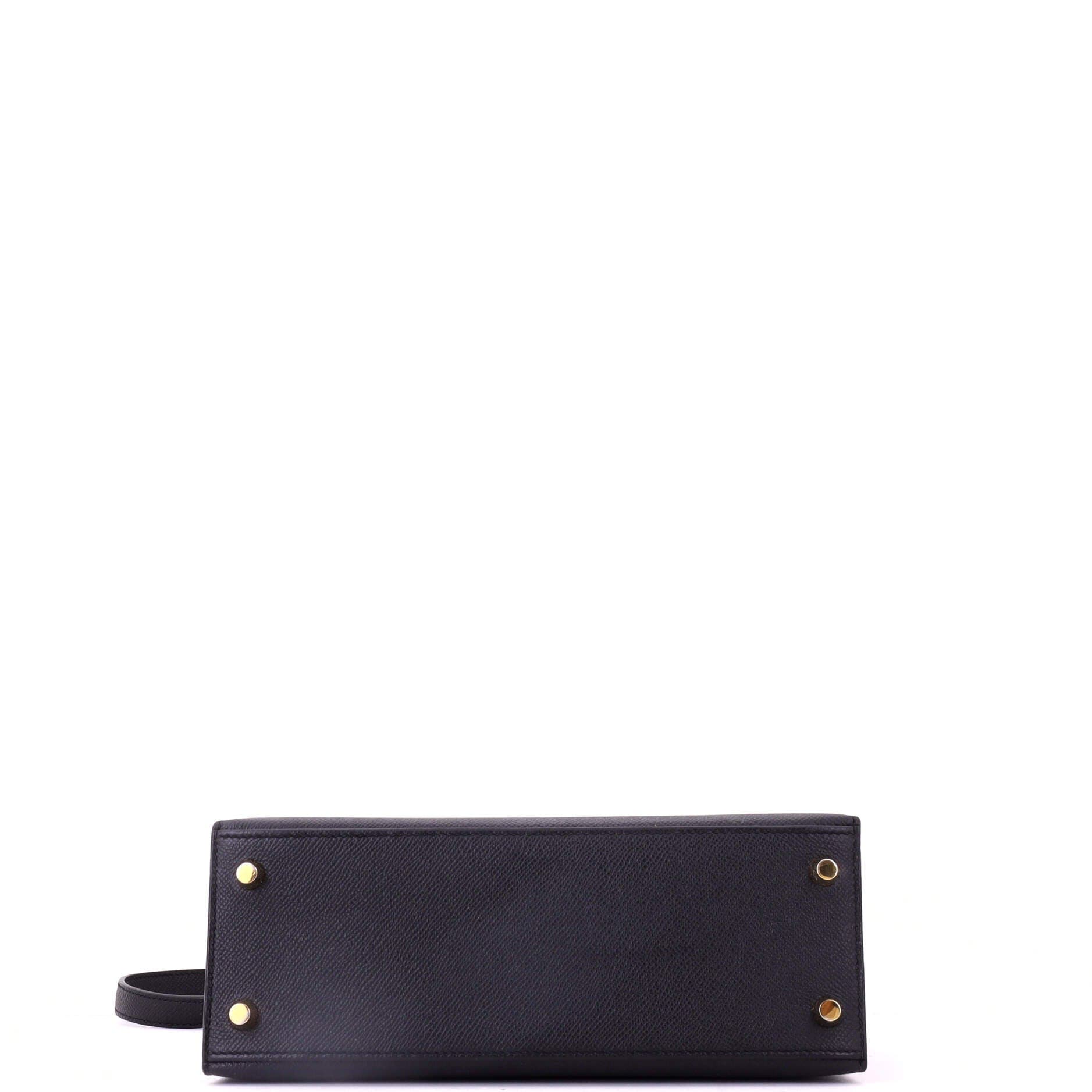 Kelly Handbag Black Epsom with Gold Hardware 25, Alternate, color, Black