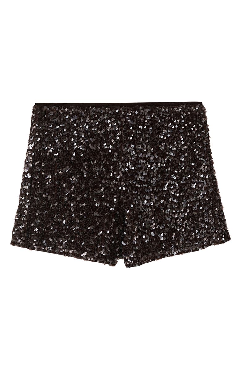 MANGO Velvet Sequin Shorts, Main, color, 