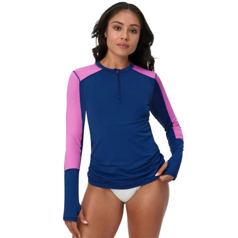 Women's Performance Quarter Zip Long Sleeve Crew Shirt