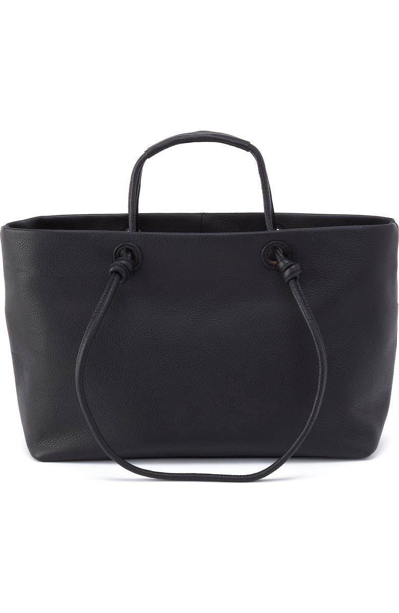HOBO Softie Leather Tote, Alternate, color, Black