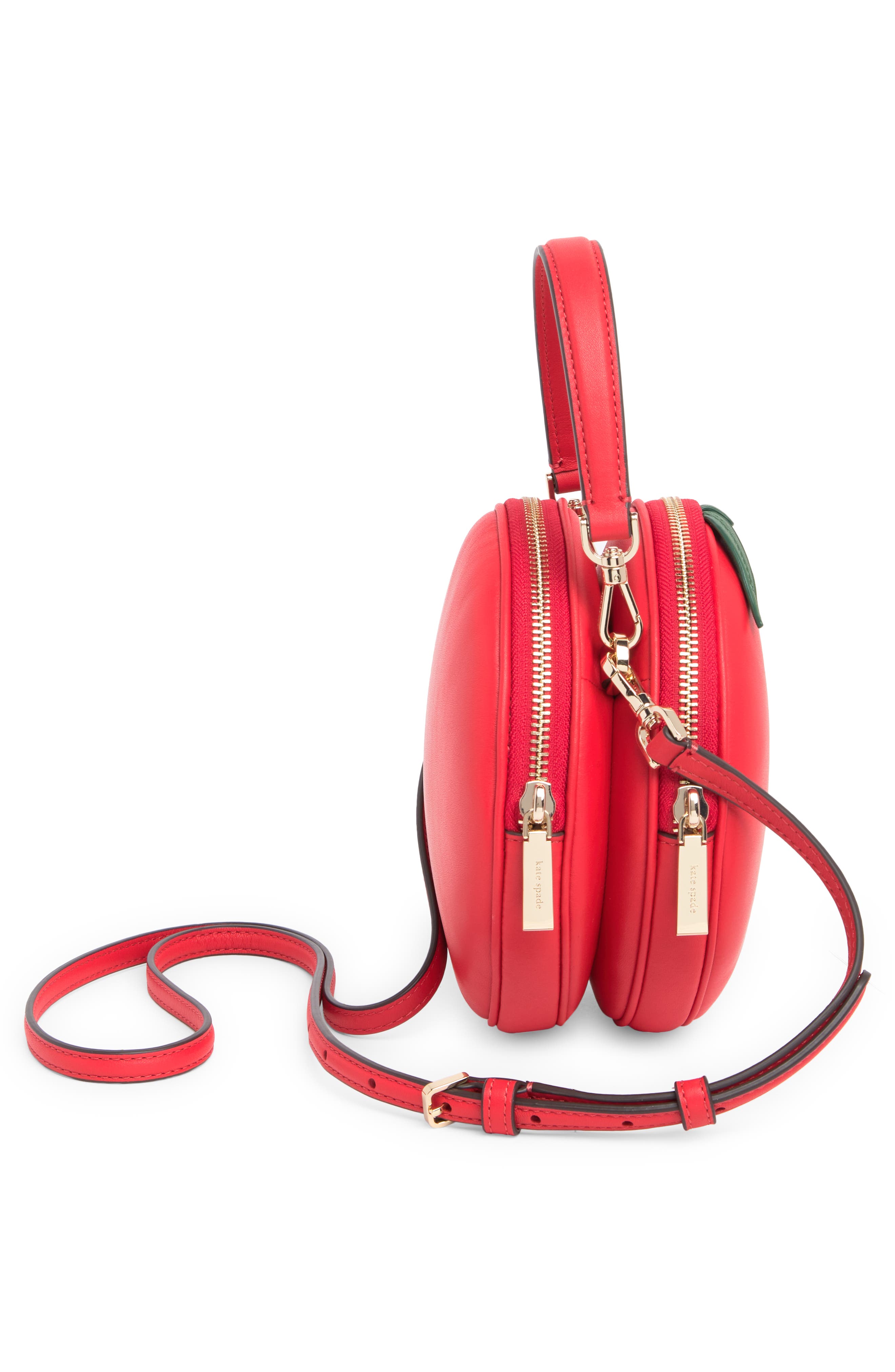 Kate Spade New York double mangia tomato small crossbody bag, Alternate, color, 