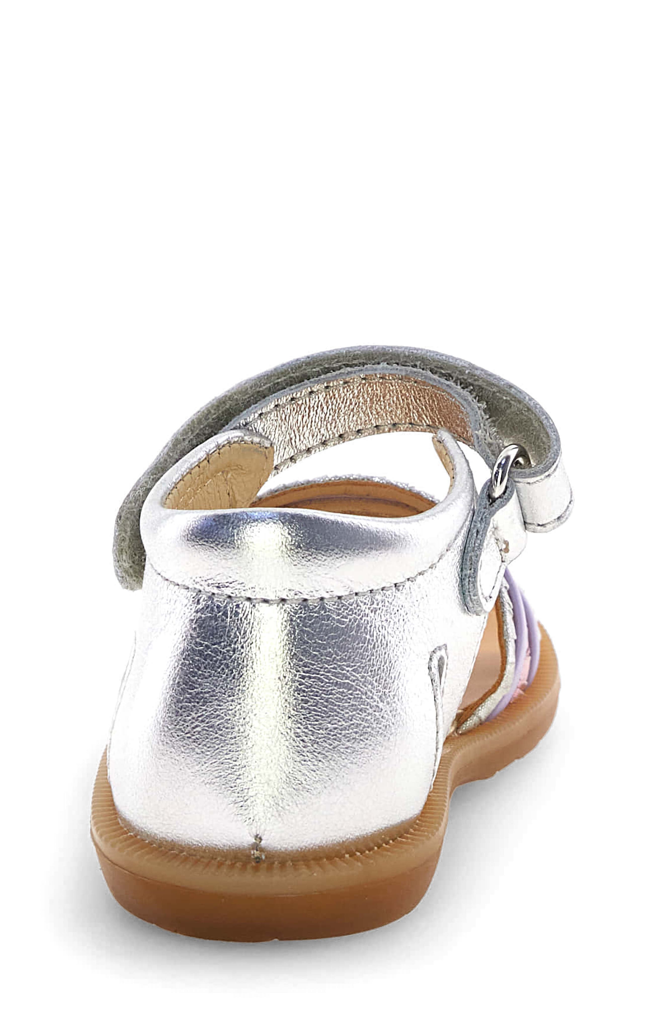 Naturino Kids' Rubino Metallic Sandal, Alternate, color, Silver