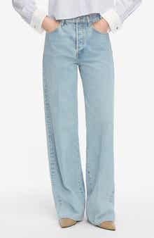 FRAME The Collegiate Super High Waist Wide Leg Jeans