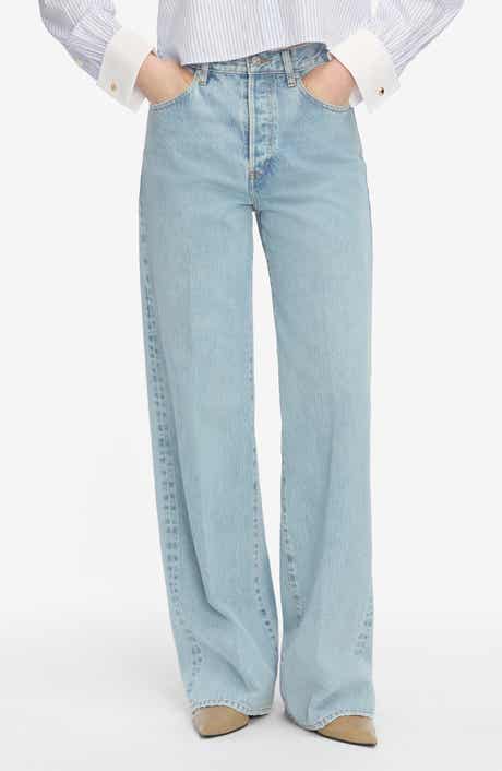 FRAME The Collegiate Super High Waist Wide Leg Jeans