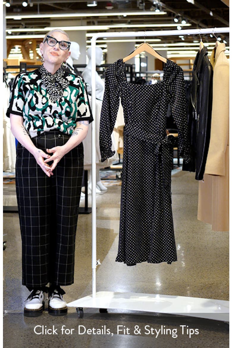 Ettie Polka Dot Long Sleeve Midi Dress video