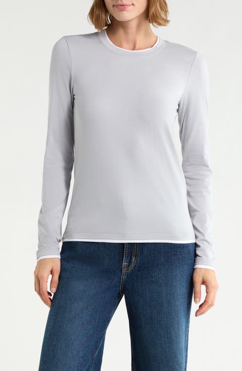 Double Layer Long Sleeve T-Shirt