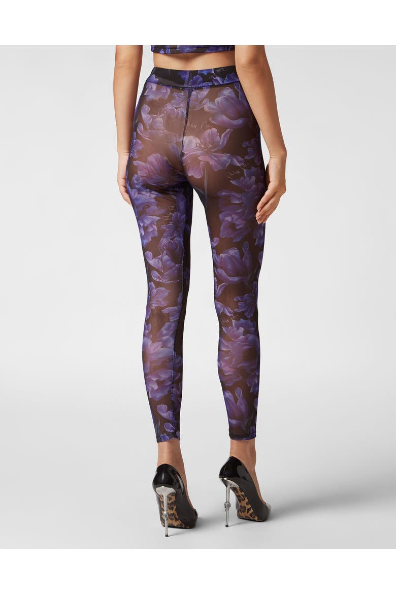 Leggings Flowers Women, Alternate, color, black