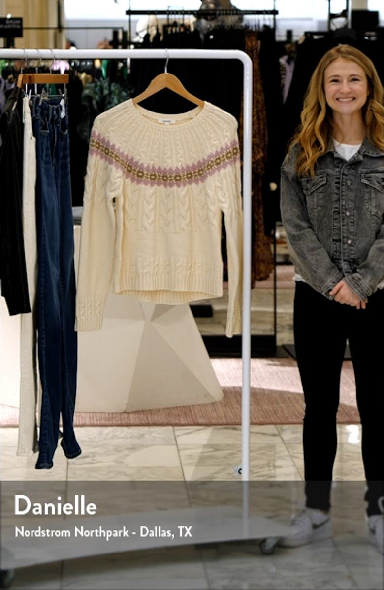 Olga Cotton Blend Cable Knit Sweater, sales video thumbnail