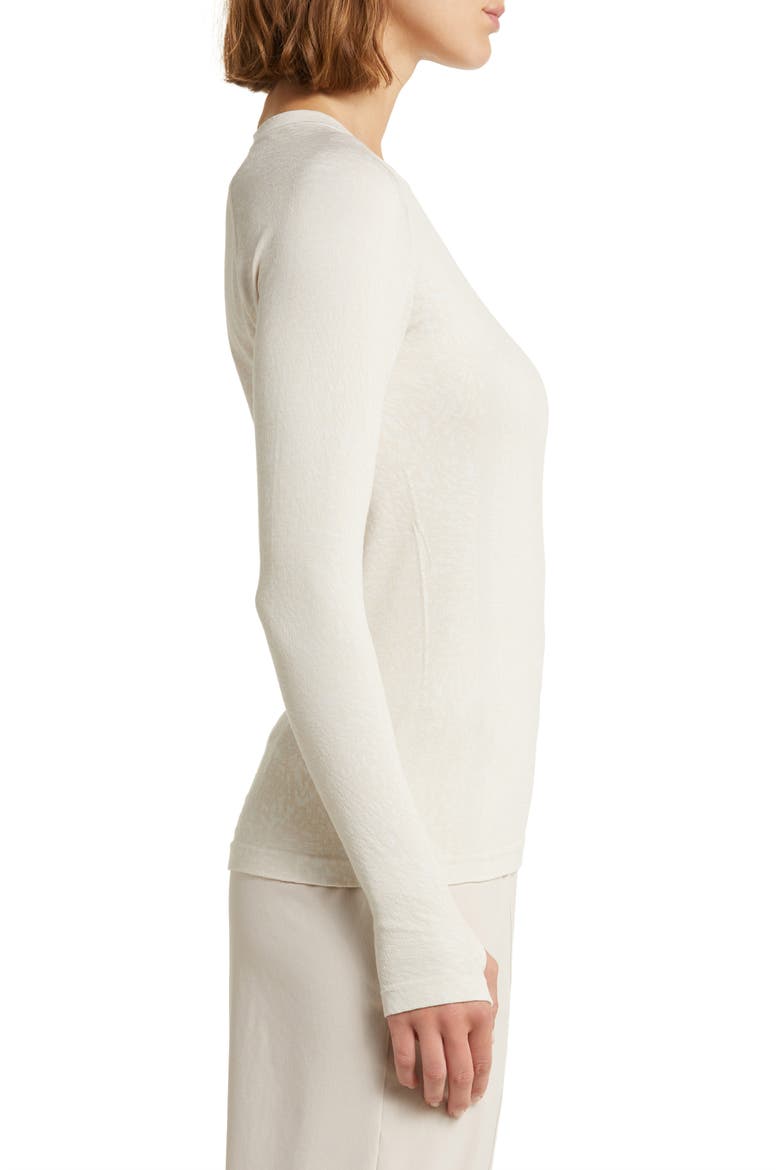 Seamless Jacquard Long Sleeve T-Shirt, Alternate, color, GREY PEBBLE CONTIGA SEAMLESS