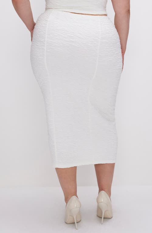 Good American Textured Midi Skirt In Cloud White001