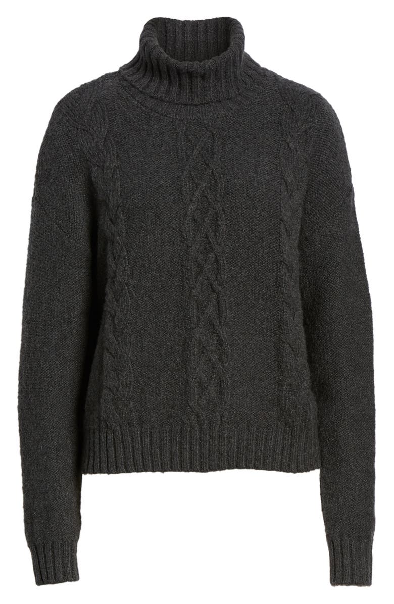 BP. Cozy Cable Knit Turtleneck Sweater, Alternate, color, 