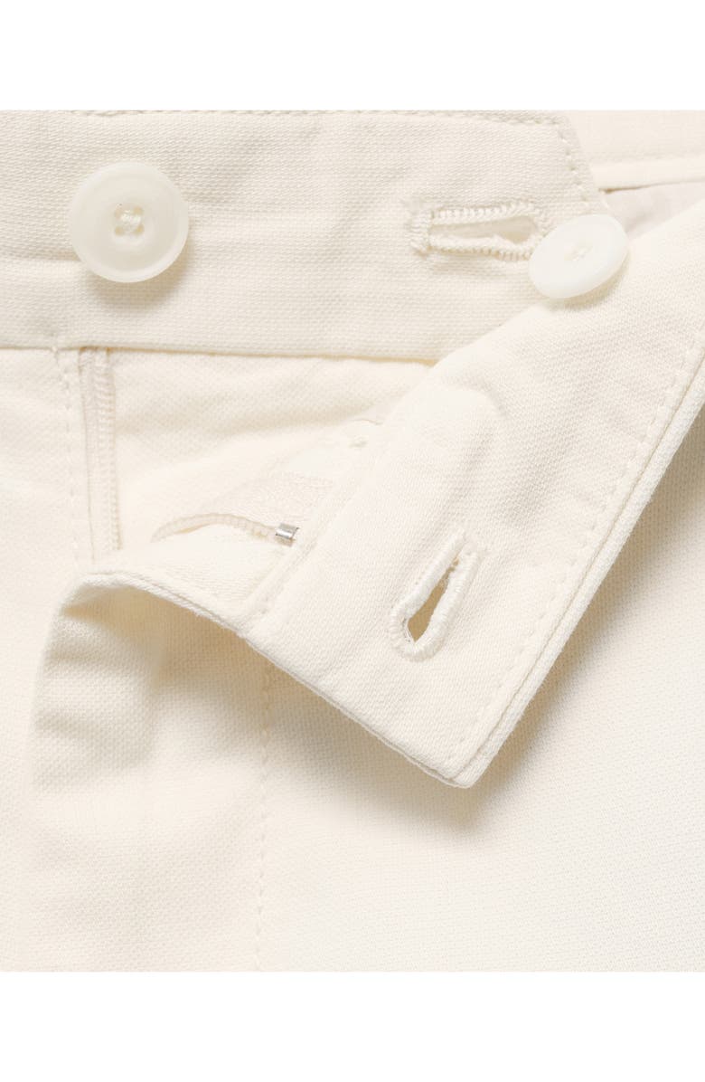 MANGO Cotton Blend Bermuda Cargo Shorts, Alternate, color, Ecru