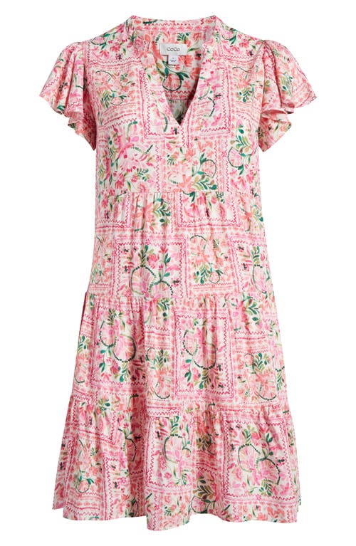 Shop Cece Flutter Sleeve Tiered Dress