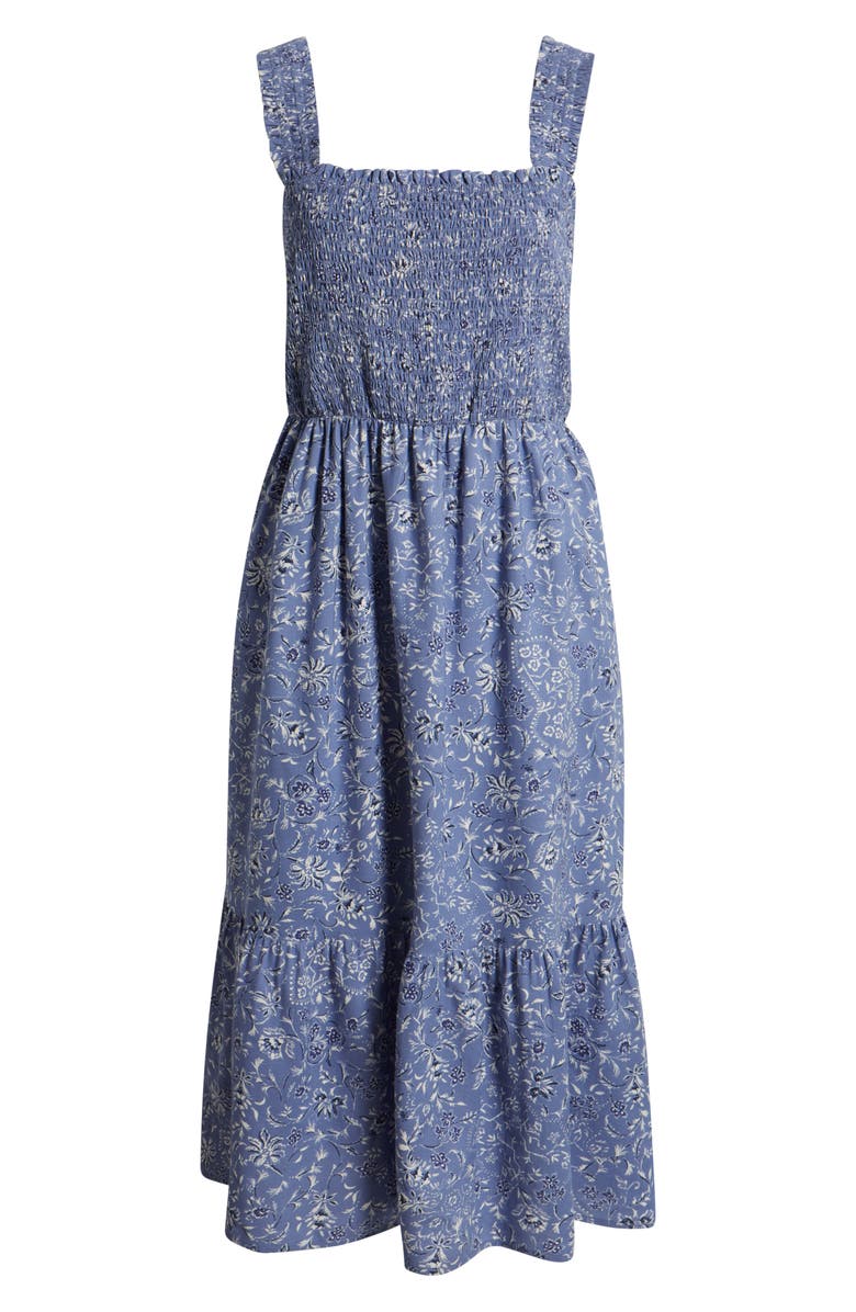 beachlunchlounge Elissa Print Sundress, Alternate, color, Spica Blue