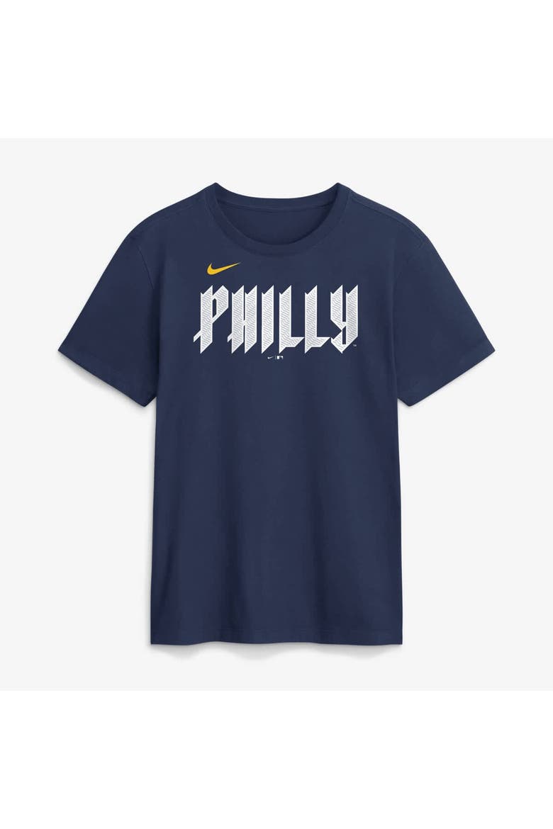 Men's Nike Navy Philadelphia Phillies City Connect Large Logo T-Shirt, Alternate, color, Navy