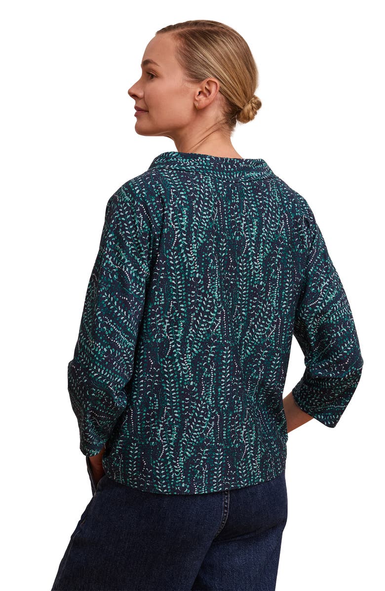 Celtic & Co. Cotton Blend Collared T-Shirt, Alternate, color, Trailing Vines