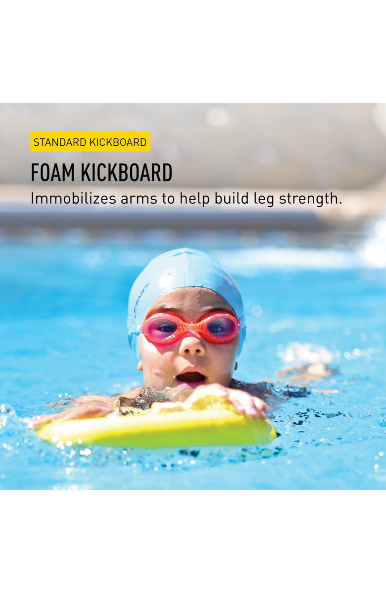 FINIS Foam Kickboard for Swim Training Builds Leg Strength Soft EVA Foam Comfortable Grip, Alternate, color, Yellow