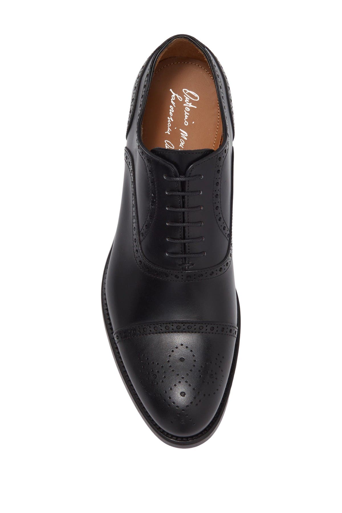 ANTONIO MAURIZI Leather Medallion Cap Toe Oxford, Main, color, 