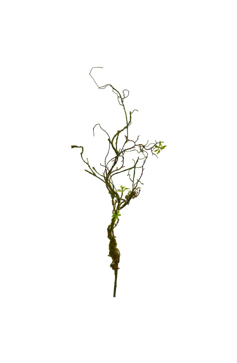 NEARLY NATURAL 24-in Moss Twig Vine Artificial Plant, Main, color, Green