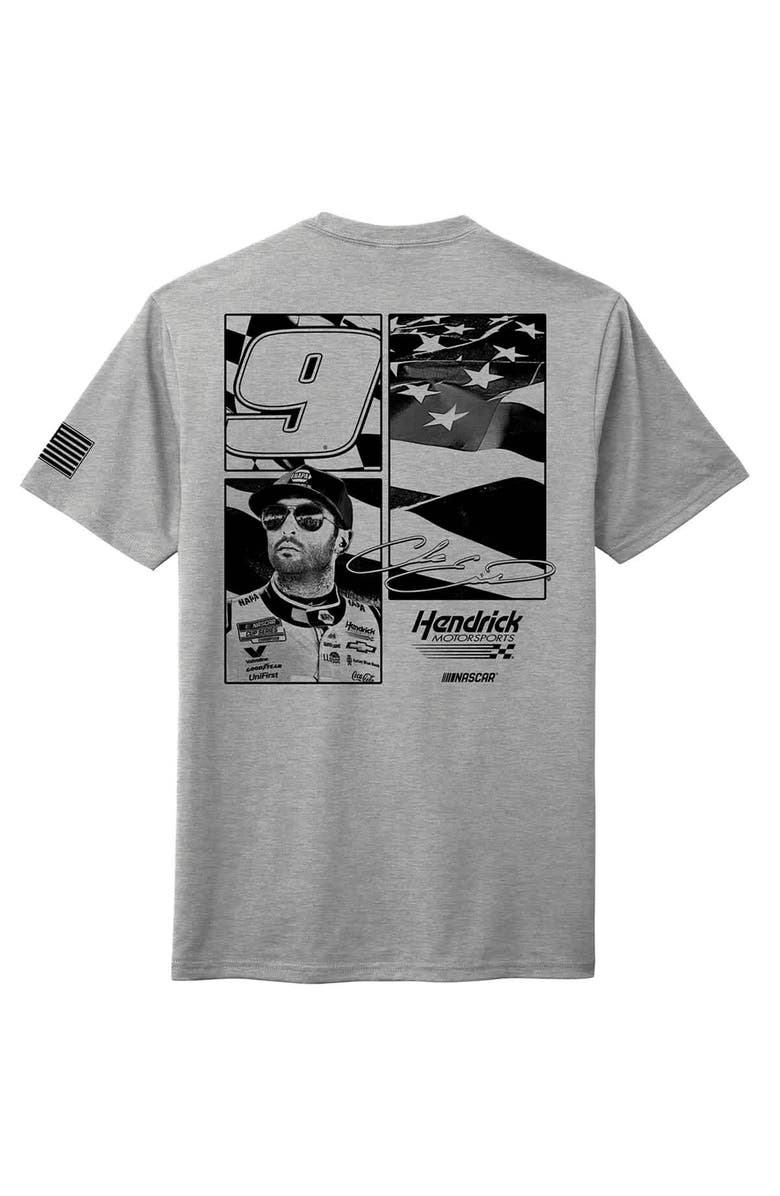 HENDRICK MOTORSPORTS TEAM COLLECTION Men's Hendrick Motorsports Team Collection Heather Gray Chase Elliott NAPA Flag T-Shirt, Alternate, color, Heather Gray