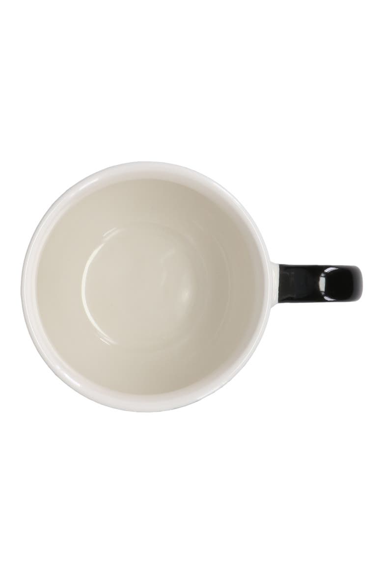 Paws Cafe Set of 4 Porcelain Mugs, Alternate, color, BLACK/ WHITE