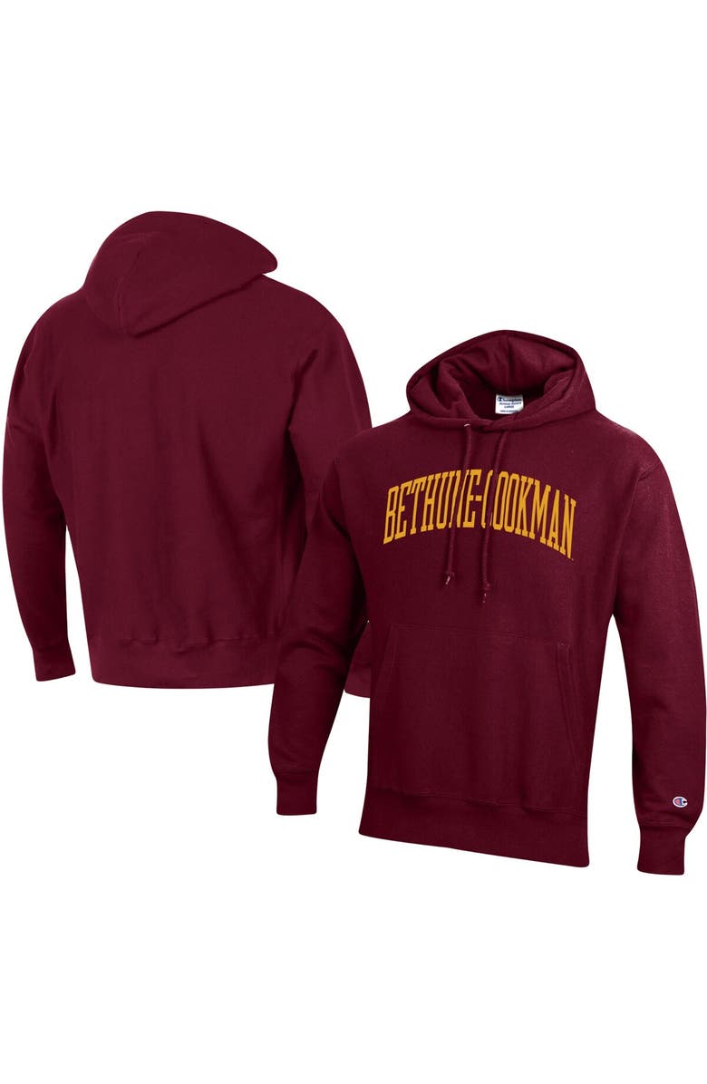Champion Men's Champion Maroon Bethune-Cookman Wildcats Tall Arch Pullover Hoodie, Main, color, Maroon