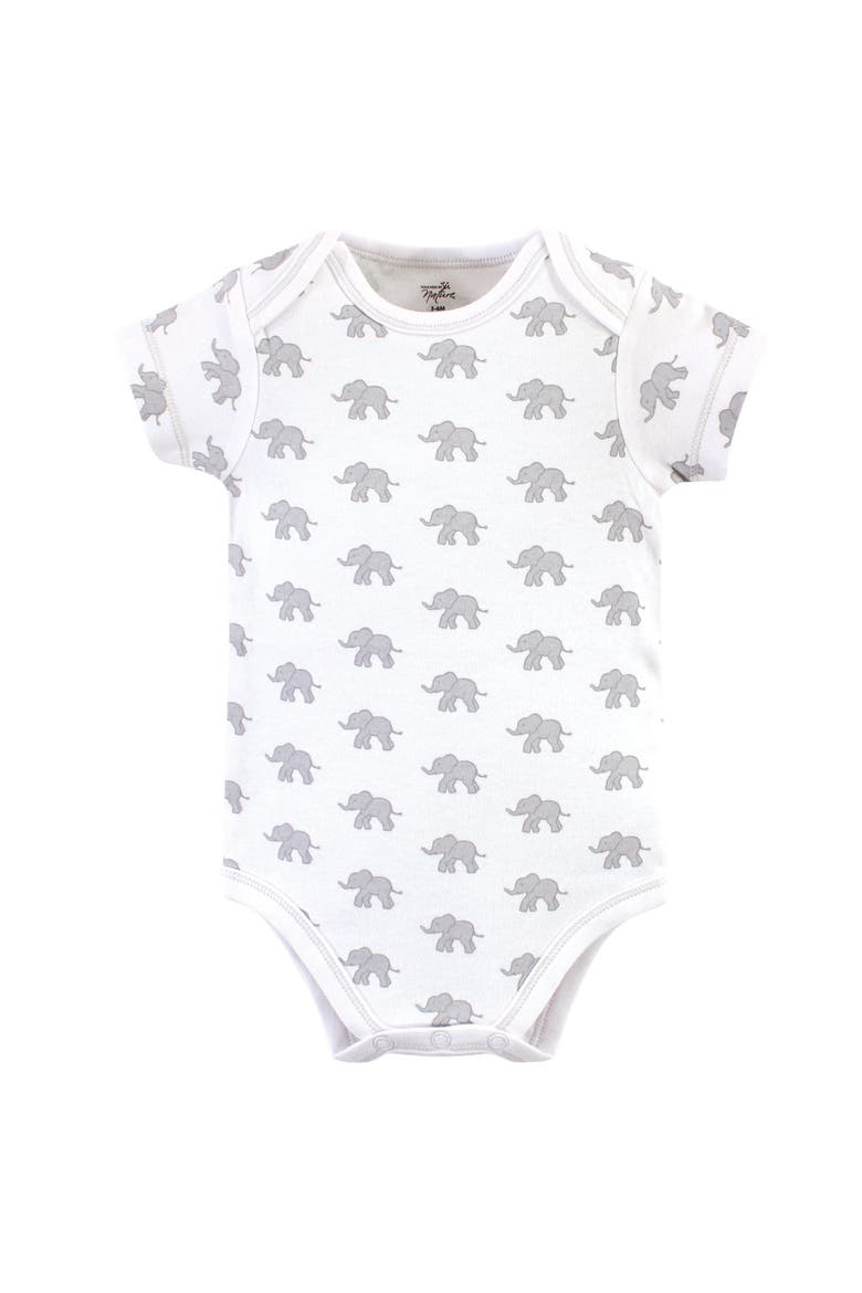 Organic Cotton Bodysuits, Alternate, color, Marching Elephant