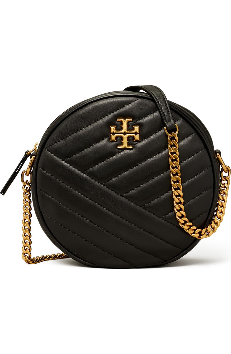 Tory Burch Kira Chevron Quilted Leather Circle Crossbody Bag, Main, color,