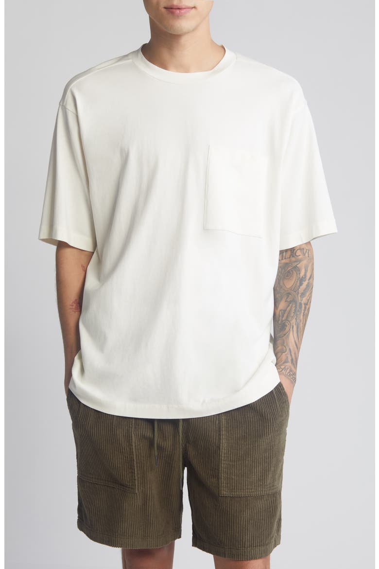 Washed Oversize Pocket T-Shirt, Main, color, IVORY EGRET