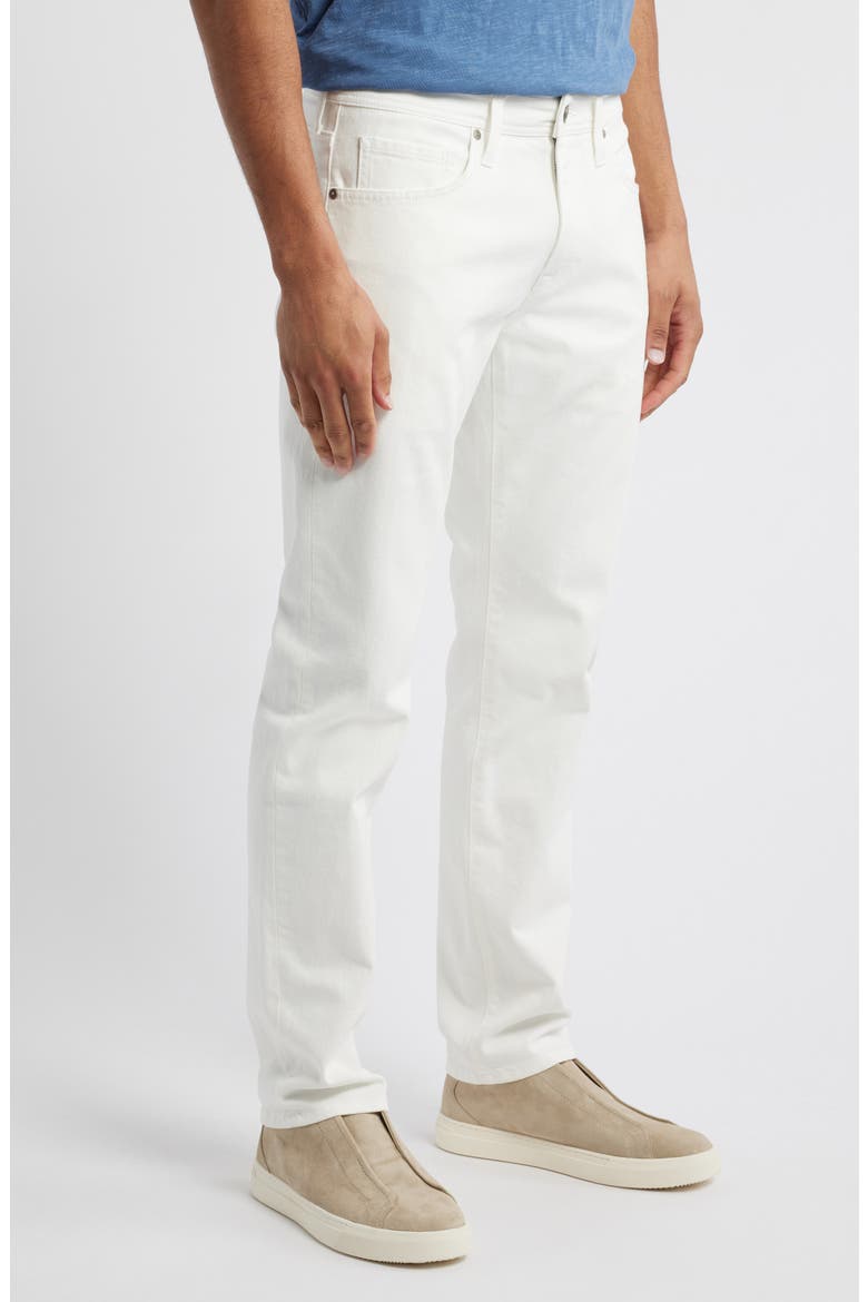 Slim Straight Leg Stretch Cotton Jeans, Alternate, color, SOFT WHITE