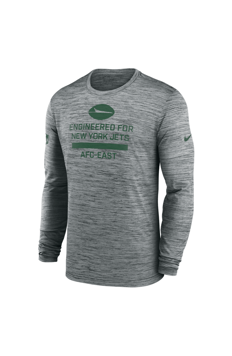 Nike Men's Nike Gray New York Jets Sideline Velocity Performance Long Sleeve T-Shirt, Alternate, color, Gray