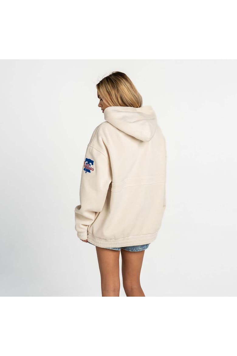 Women's The Wild Collective  Cream Philadelphia Phillies Oversized Cord Hoodie, Alternate, color, Cream