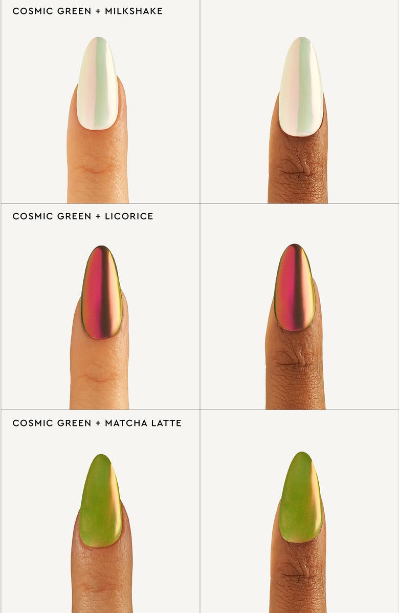 Le Mini Macaron Liquid Nail Powder, Alternate, color, Cosmic Green