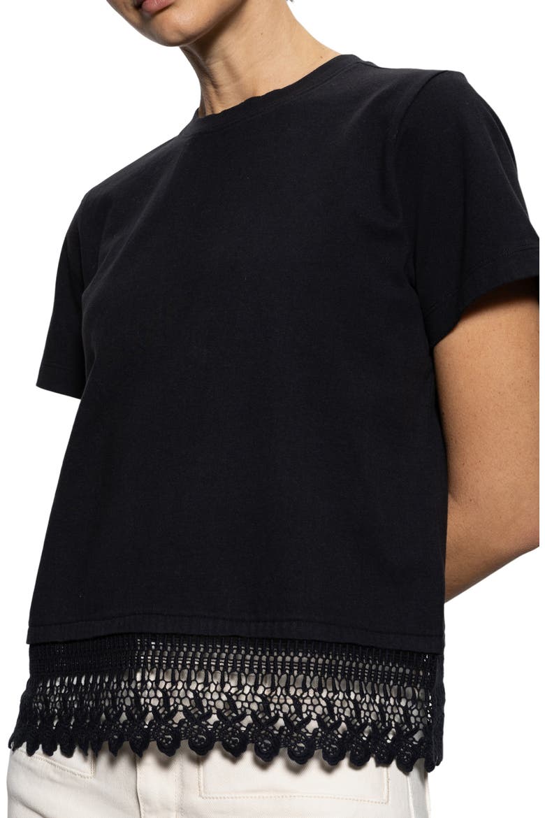 Lace Remix T-Shirt, Alternate, color, BLACK