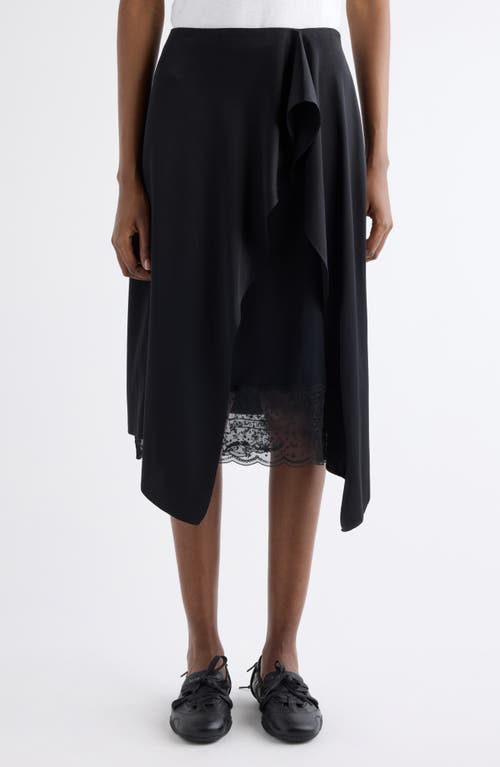 Acne Studios Inouka Asymmetric Satin Midi Skirt In Blue