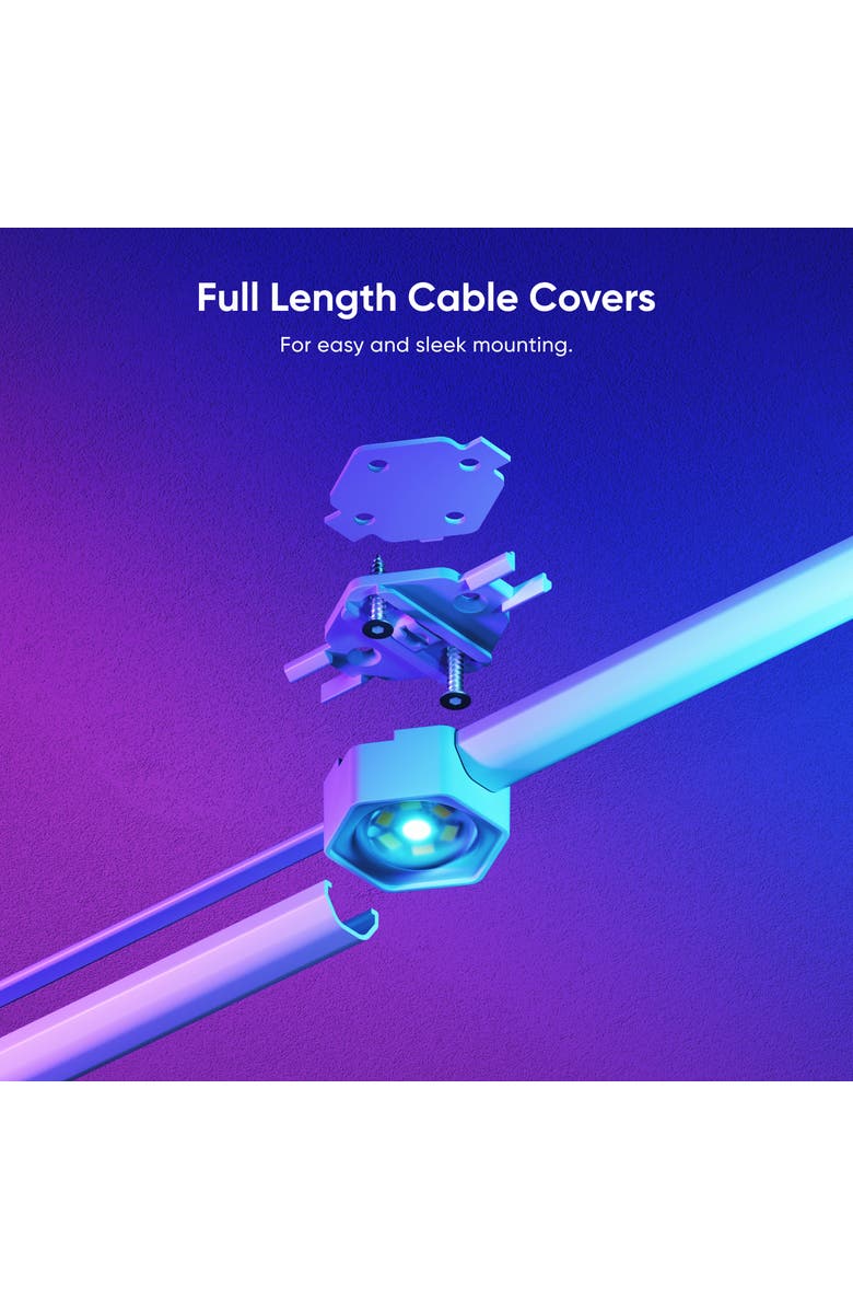 Nanoleaf Matter Smart Multicolor Permanent Outdoor Lights Smarter Kit with Cable Covers 49ft, Alternate, color, Multicolor