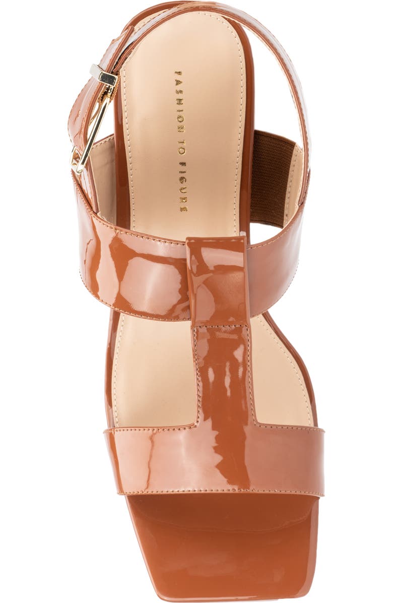 Fashion to Figure Toni Heeled Sandal - Wide Width, Alternate, color, Cognac