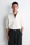 COS Double-faced Knitted Half-zip Sweater