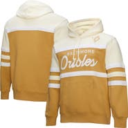 Mitchell & Ness Men's Mitchell & Ness Tan/Cream Baltimore Orioles Head Coach Pullover Hoodie