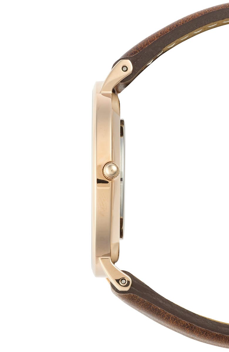 Daniel Wellington 'Classic St. Mawes' Leather Strap Watch, 36mm, Alternate, color, 