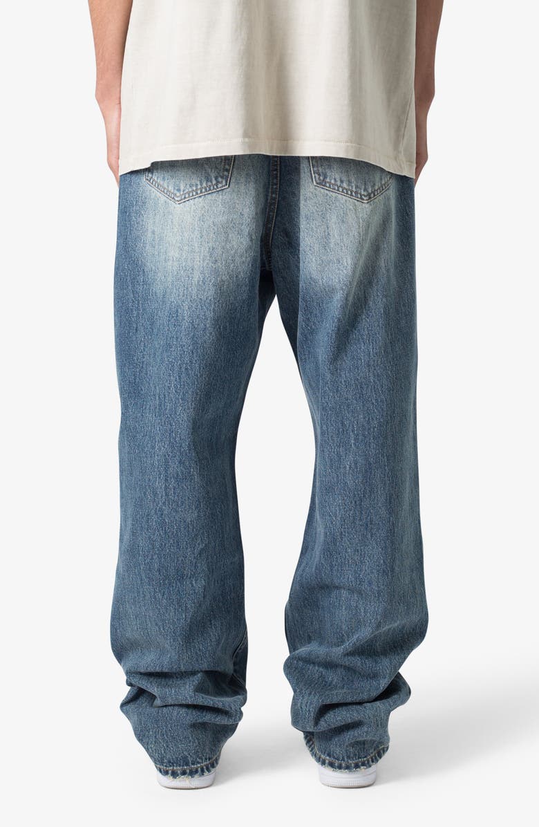 mnml Ultra Baggy One Knee Thrashed Ripped Jeans, Alternate, color, Blue