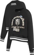 PRO STANDARD Women's Pro Standard  Black Vegas Golden Knights Area Code Cropped Pullover Sweatshirt