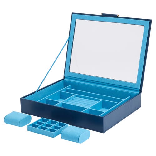 Wolf Sophia Jewelry Box With Window In Indigo