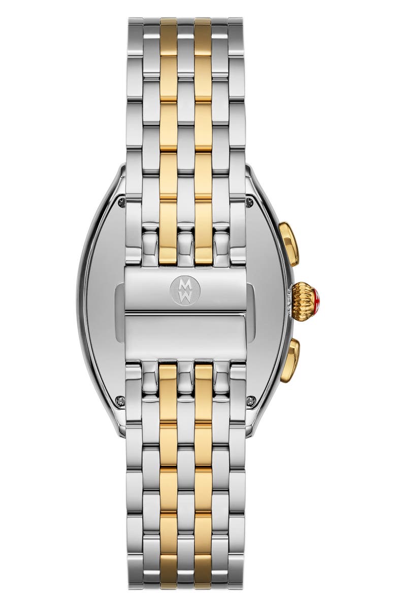 MICHELE Releve Diamond Two-Tone Bracelet Watch, 45mm - 0.04ct., Alternate, color, 2T Silver/Gold
